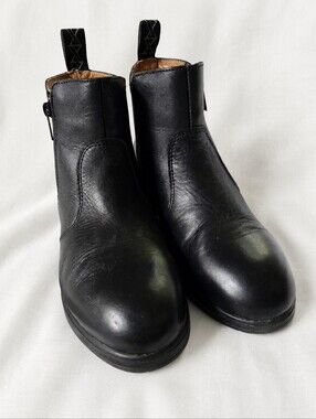 XENA Omega Women Steel Toe Work Boots Black Work Duty 9 Wide Leather Chelsea